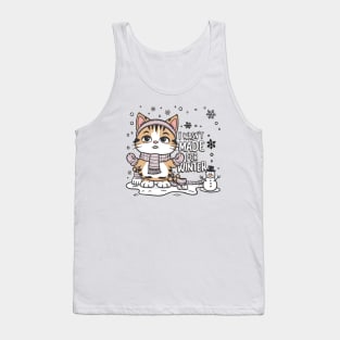 cat with snow Tank Top